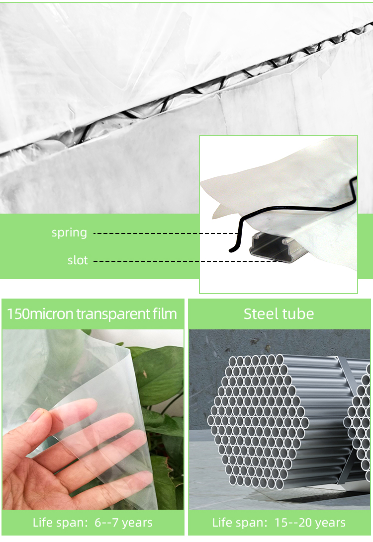 Polytunel Kit 10x50m Polytunnel Berry Poly High Tunnel Greenhouse Film Tunnel ...