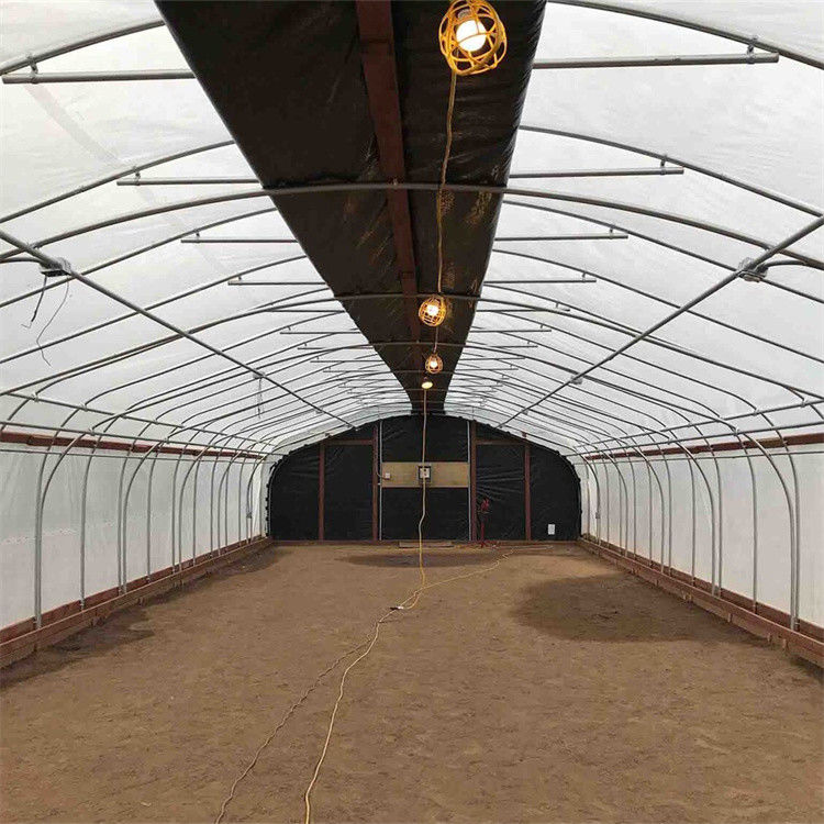 Portable Hot Dip Galvanized Steel Auto Light Dep Greenhouse For Hemp