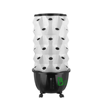 ABS Material Eco Friendly Hydroponics Growing System Hydroponic Tower With 6 Layers LED Lighting