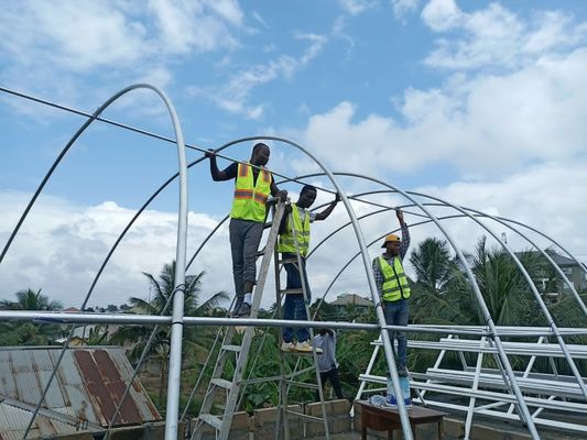 Greenhouse Polycarbonate Green House Metal Frame Fruits With Ventilated PC Board