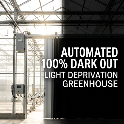 10-100M Light Deprivation Greenhouse with 100% Shading Black-White Film