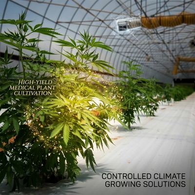 Medical Plants Growing Commercial Light Deprivation Greenhouse Double Layer Plastic