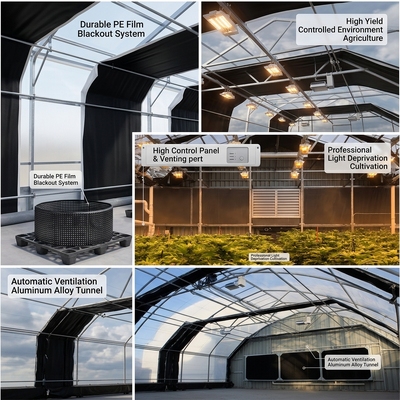 Anti UV PE Film Light Deprivation Greenhouse Dengan Sistem Ventilasi Otomatis